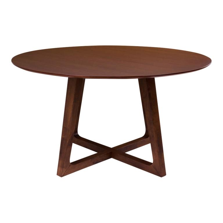Holte rundt spisebord i ægte valnød finer med diameter på 137 cm.