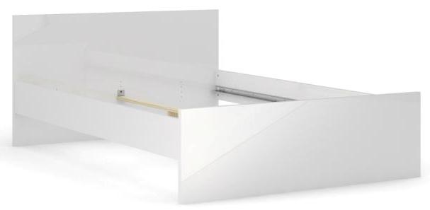 7: Nibe dobbeltseng 140 x 200 cm i hvid højglans eksklusive lamelbund.