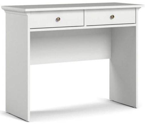 Frisenborg 100 cm bredt hvidt konsolbord med 2 skuffer.