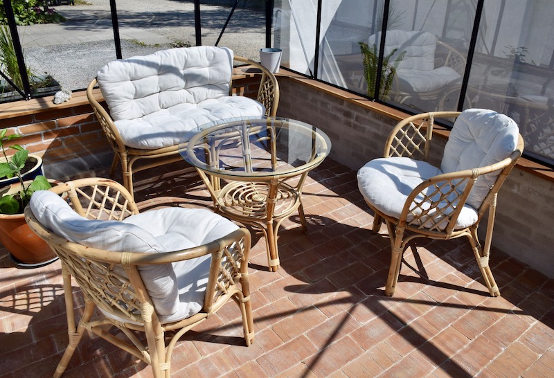Capri kurvemøbelsæt med sofa, bord og 2 stole