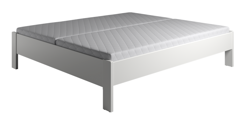 Krone seng uden gavl som enkelt og dobbeltseng bredde fra 70-180 cm og længde fra 190-210 cm. 180 cm Hvid 190 cm