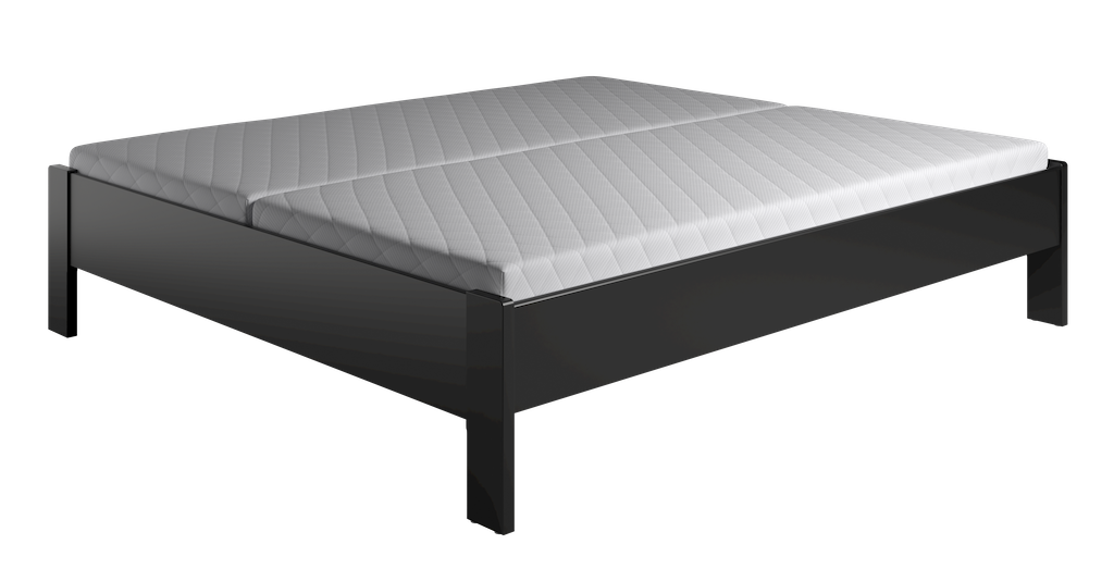Krone seng uden gavl som enkelt og dobbeltseng bredde fra 70-180 cm og længde fra 190-210 cm. 120 cm Sort 200 cm