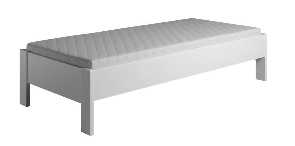 Krone seng uden gavl som enkelt og dobbeltseng bredde fra 70-180 cm og længde fra 190-210 cm. 85 cm Hvid 210 cm