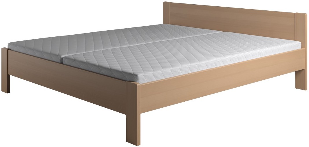 Krone seng med 1 gavl som enkelt og dobbeltseng bredde fra 70-180 cm og længde fra 190-210 cm. 170 cm Bøgefiner 200 cm