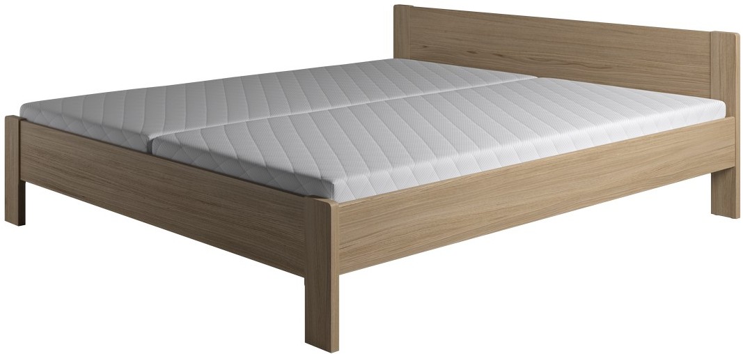 Krone seng med 1 gavl som enkelt og dobbeltseng bredde fra 70-180 cm og længde fra 190-210 cm. 160 cm Egefiner 200 cm