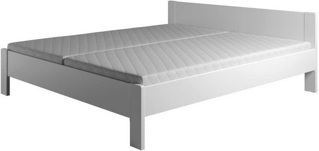 Krone seng med 1 gavl som enkelt og dobbeltseng bredde fra 70-180 cm og længde fra 190-210 cm. 160 cm Hvid 200 cm