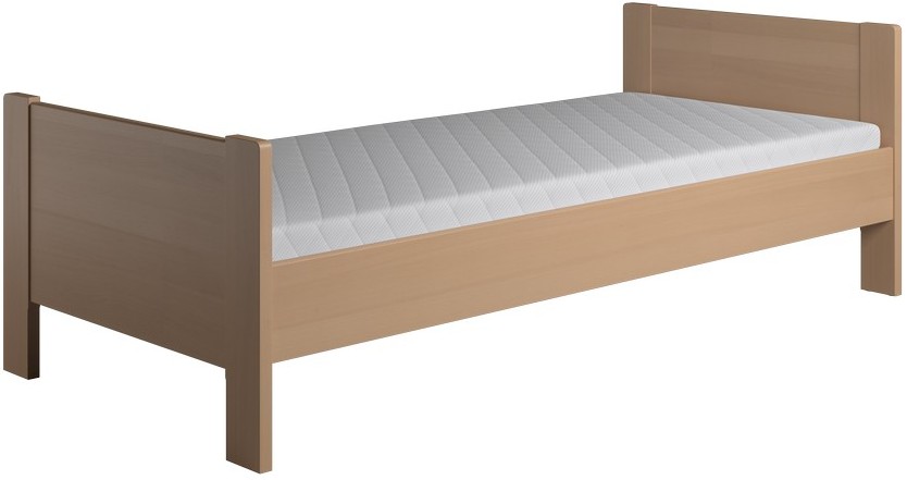 Krone seng med 2 gavle som enkelt og dobbeltseng bredde fra 70-180 cm og længde fra 190-210 cm. 85 cm Bøgefiner 210 cm