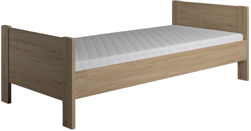 Krone seng med 2 gavle som enkelt og dobbeltseng bredde fra 70-180 cm og længde fra 190-210 cm. 70 cm Egefiner 200 cm