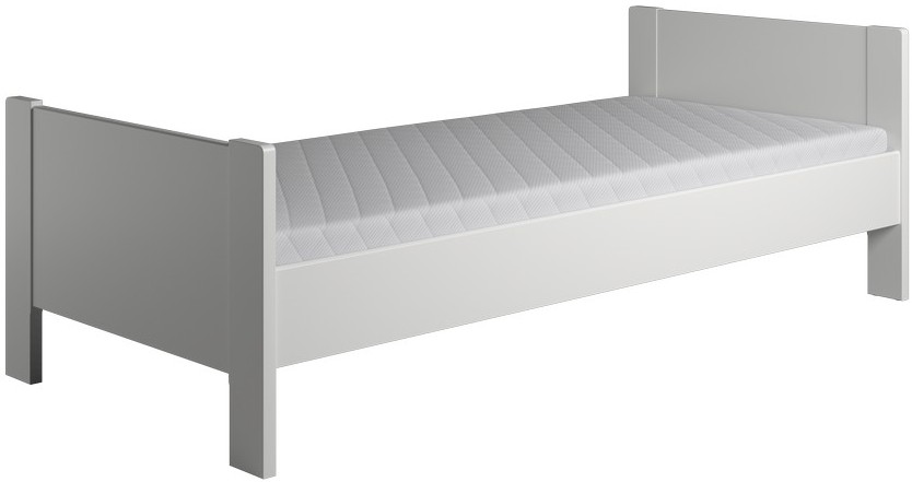 Krone seng med 2 gavle som enkelt og dobbeltseng bredde fra 70-180 cm og længde fra 190-210 cm. 85 cm Hvid 200 cm