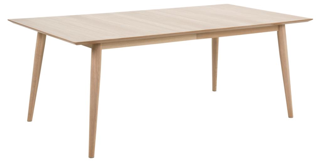 Liseleje spisebord i hvidpigmenteret eg 200 x 100 cm med mulighed for tillægsplade.