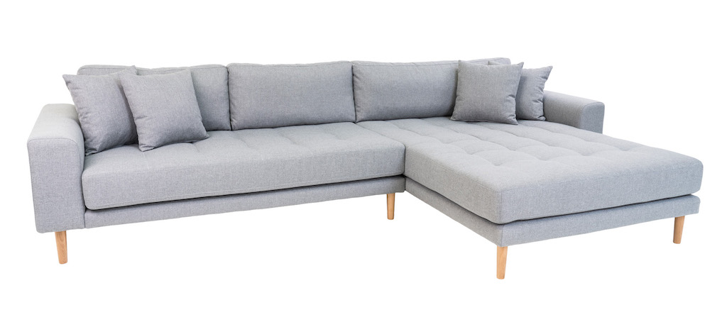 Riviera lounge sofa lysgrå, højrevendt Længde på 290 cm