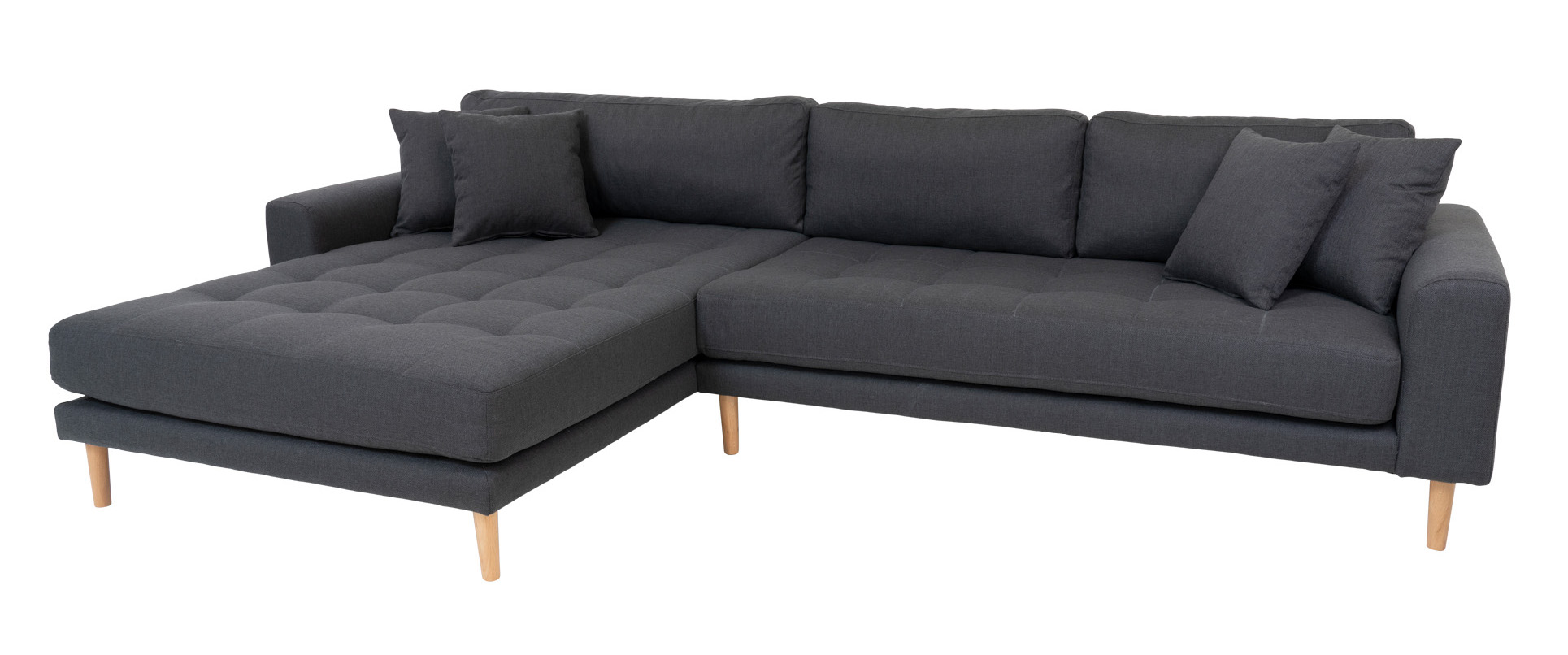 Riviera lounge sofa mørkegrå, venstrevendt længde på 290 cm