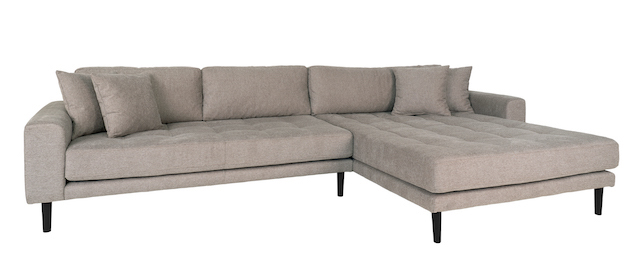 Riviera lounge sofa stengrå, højrevendt Længde på 290 cm