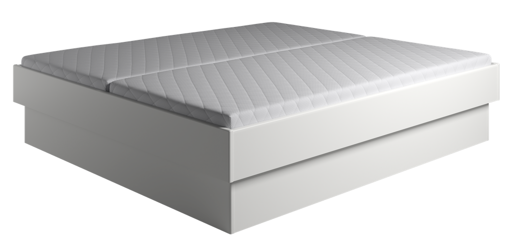 Krone seng med sokkel, enkeltseng, dobbeltseng bredde fra 70-180 cm og længde fra 190-210 cm  170 cm Hvid 190 cm