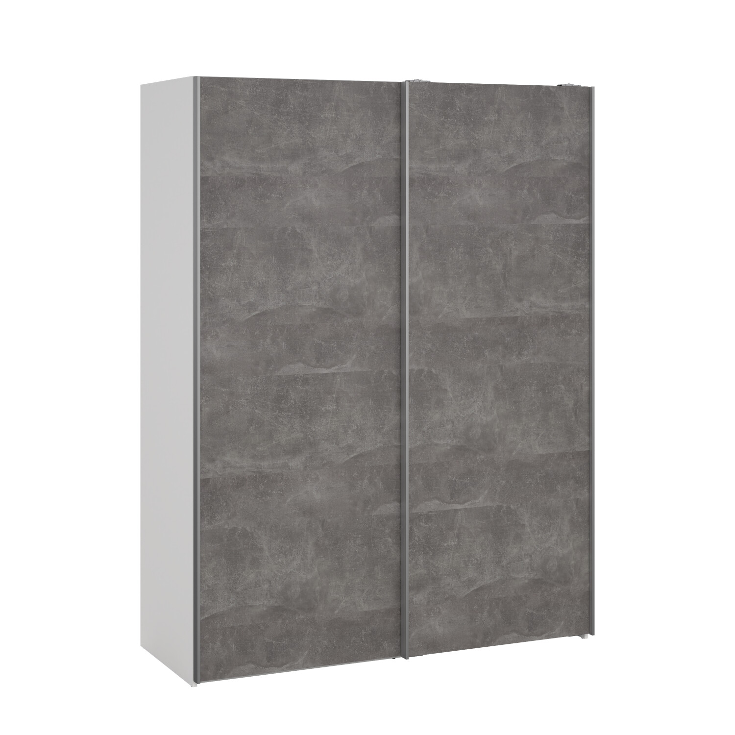 Trend 200 cm højt, egelook/hvid 150 cm bredt med 2 skydedøre