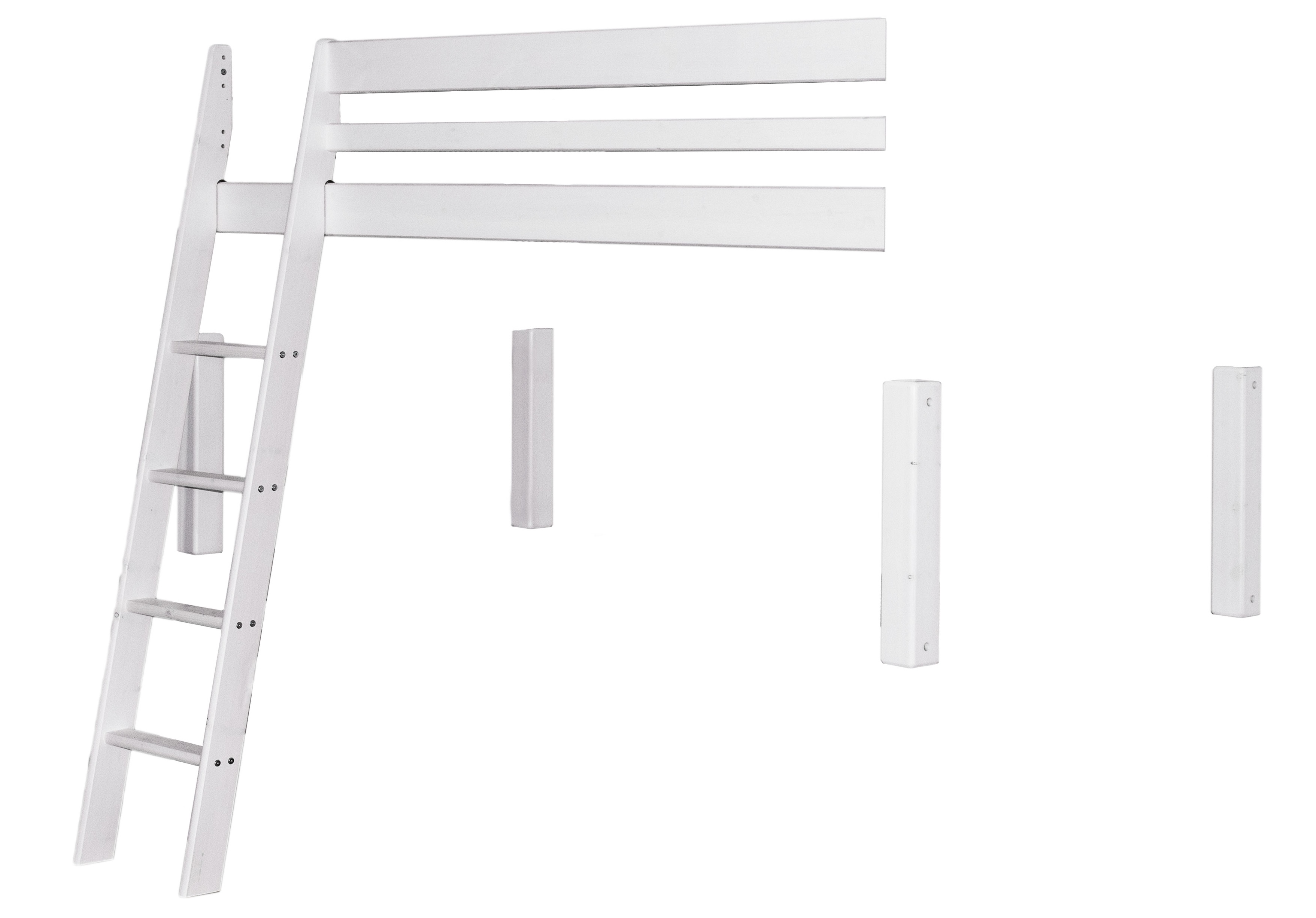 Tilbehørspakke, højseng med skrå stige 190 cm