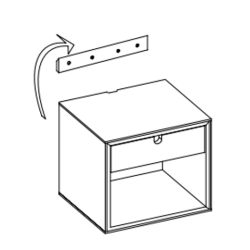 Liseleje 35 cm vgthngt natbord ege finer med 1 skuffe og rum.