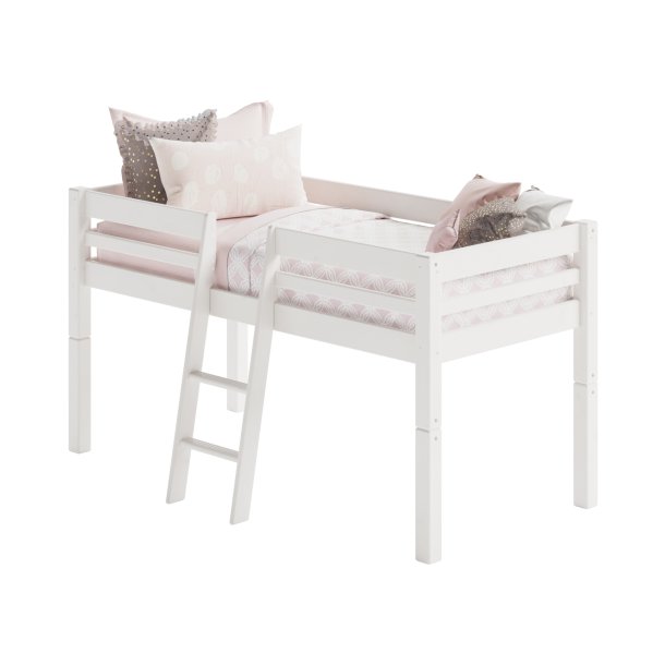 Halvhj seng 4 i 1, 90 x 200 cm, hvid, 25 rs garanti, Scanliving Premium