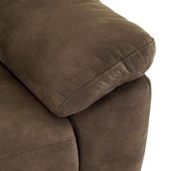 Selma 3 personers sofa med elevations sder til nakke, ryg og ben i gr microfiber