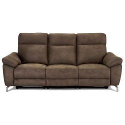 Selma 3 personers sofa med elevations sder til nakke, ryg og ben i gr microfiber