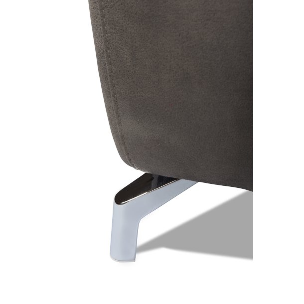 Selma 2 personers sofa med elevations sder til nakke, ryg og ben, gr microfiber