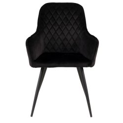 San Francisco spisebordsstol med armln, med sort velour