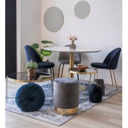 Bologna rundt spisebord diameter 110 cm med fod i messing