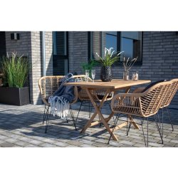 Toscana stol i naturlig PE rattan og med hynde i polyester. 