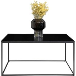 Valencia sofabord 90 x 60 cm i sort metalstel og med sort bordplade. 