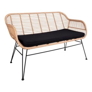Toscana sofa i naturlig PE rattan og med hynde i polyester. 