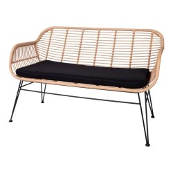 Toscana sofa i naturlig PE rattan og med hynde i polyester. 