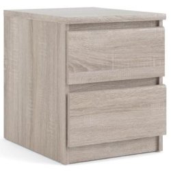 Nibe 40 cm bredt natbord tr�ffel look med 2 skuffer.