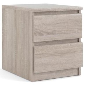 Nibe 40 cm bredt natbord tr�ffel look med 2 skuffer.