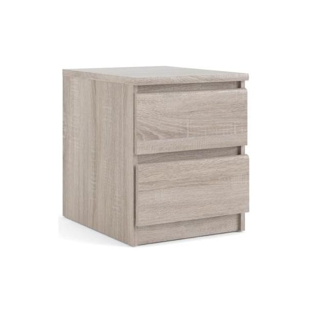 Nibe 40 cm bredt natbord tr�ffel look med 2 skuffer.