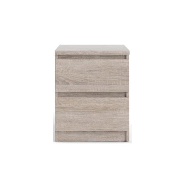 Nibe 40 cm bredt natbord tr�ffel look med 2 skuffer.