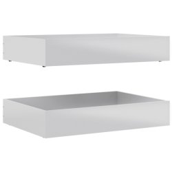 Nibe 2 stk bredde 99 cm sengeskuffe i hvid h�jglans.