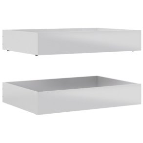 Nibe 2 stk bredde 94 cm sengeskuffe i hvid h�jglans.