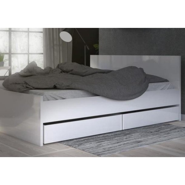 Nibe 2 stk bredde 99 cm sengeskuffe i hvid h�jglans.