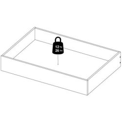 Nibe 2 stk bredde 99 cm sengeskuffe i hvid h�jglans.