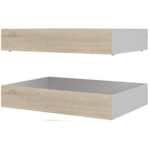 Nibe 2 stk bredde 99 cm sengeskuffe med ege look.