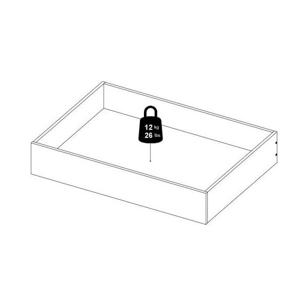 Nibe 2 stk bredde 99 cm sengeskuffer i beton look.