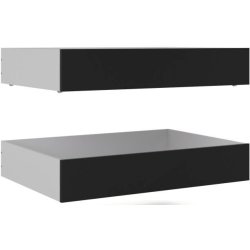 Nibe 2 stk bredde 94 cm mat sort sengeskuffer.