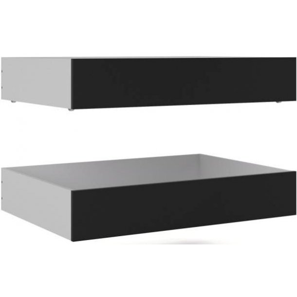 Nibe 2 stk bredde 99 cm mat sorte sengeskuffer.