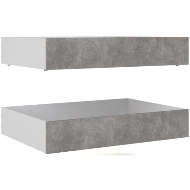 Nibe 2 stk bredde 99 cm sengeskuffer i beton look.