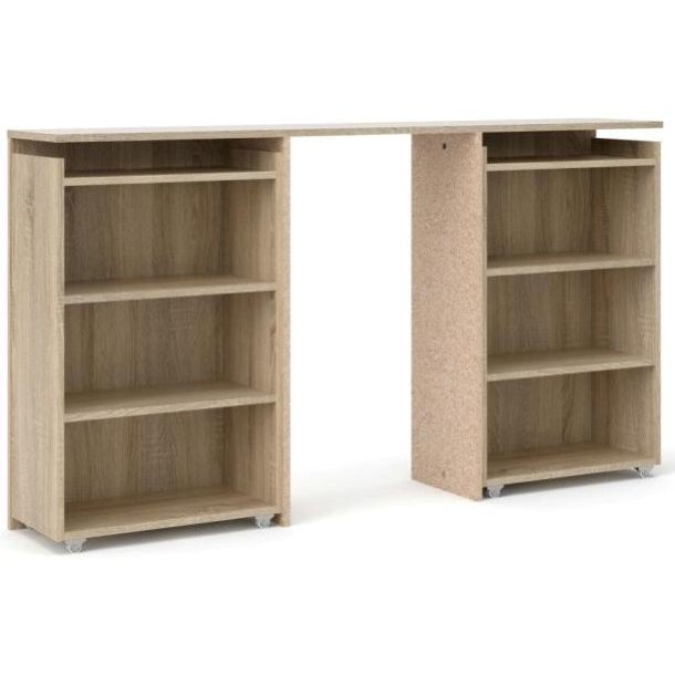 Nibe 140 cm hovedgavl i egelook med 2 skabe til opbevaring.