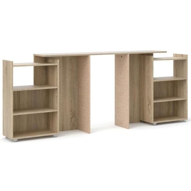 Nibe 140 cm hovedgavl i egelook med 2 skabe til opbevaring.