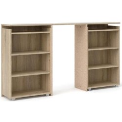 Nibe 160 cm hovedgavl i egelook med 2 skabe p� hjul til opbevaring.