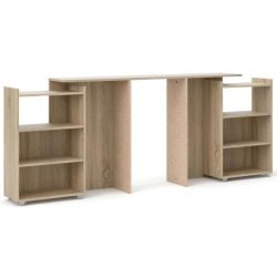 Nibe 160 cm hovedgavl i egelook med 2 skabe p� hjul til opbevaring.