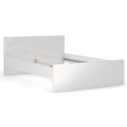 Nibe dobbeltseng 140 x 200 cm i hvid h�jglans eksklusive lamelbund.