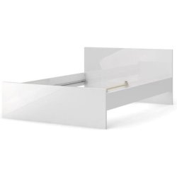 Nibe dobbeltseng 140 x 200 cm i hvid h�jglans eksklusive lamelbund.